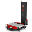 Paletizadora o empacadora de paletas o tarimas automática con transportadores motorizados modelo TRM1500