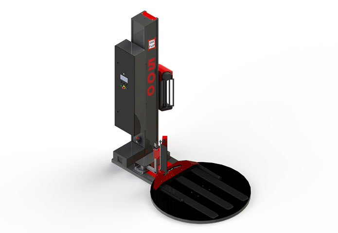 Dierentuin vermijden Matron Semi-automatic turntable stretch wrapper or pallet wrapper model 500 with cutting system and clamp - EF-PACK Dierentuin vermijden Matron Semi-automatic turntable stretch wrapper or pallet wrapper model 500 with cutting system and clamp - EF-PACK